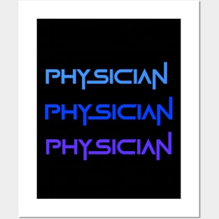 Blue physician art Posters and Art